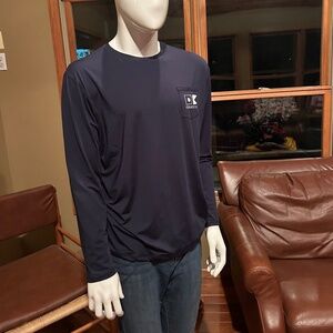 Men's Island Bum Navy Long Sleeve T-Shirt Size L